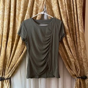 INC Army Green Short sleeve shirt, Size M